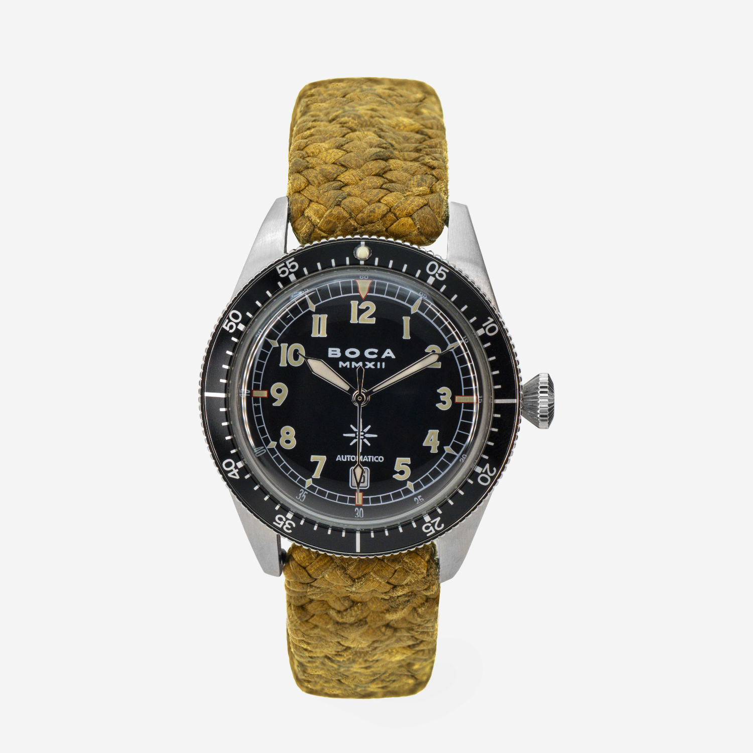 Coiba Automatic Black with Camel Wristband