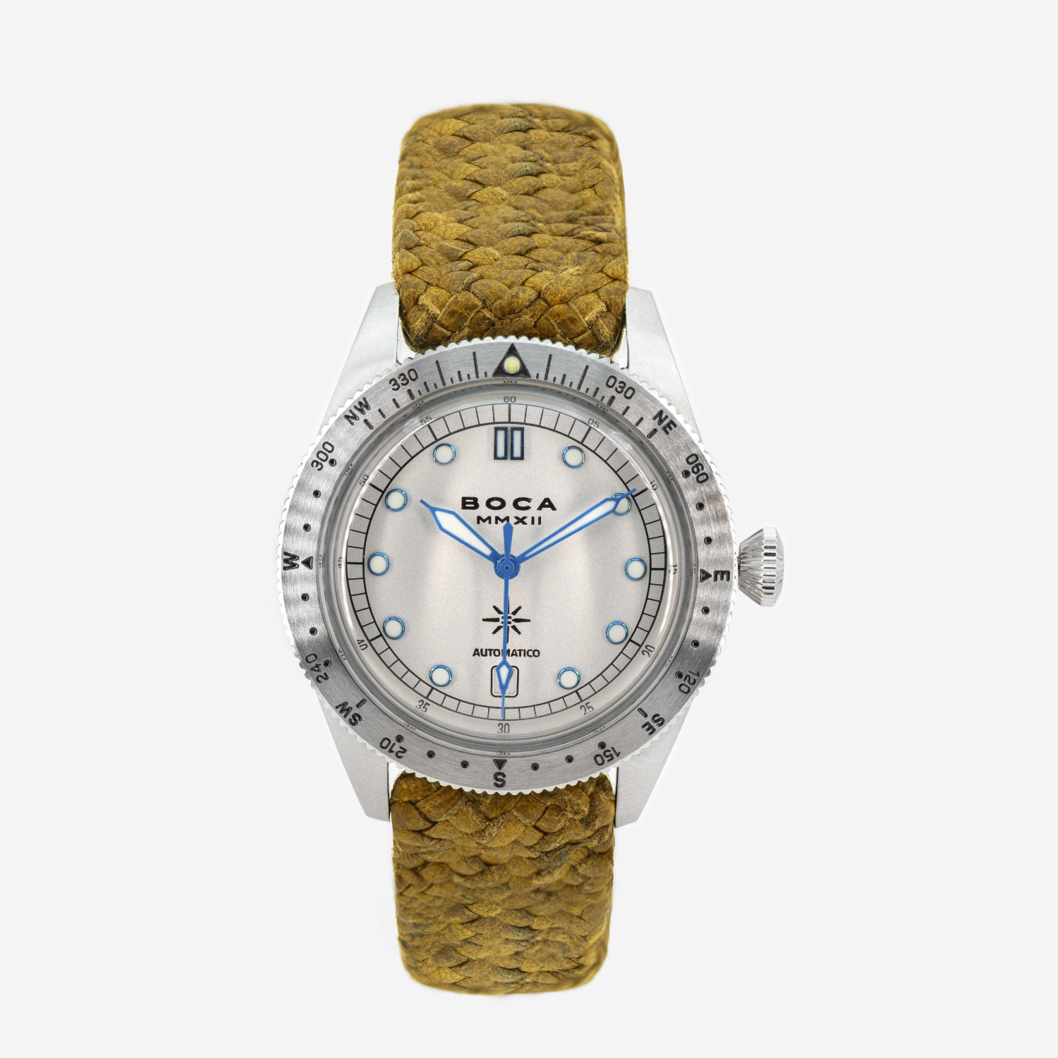 Coiba Automatic White with Camel Wristband