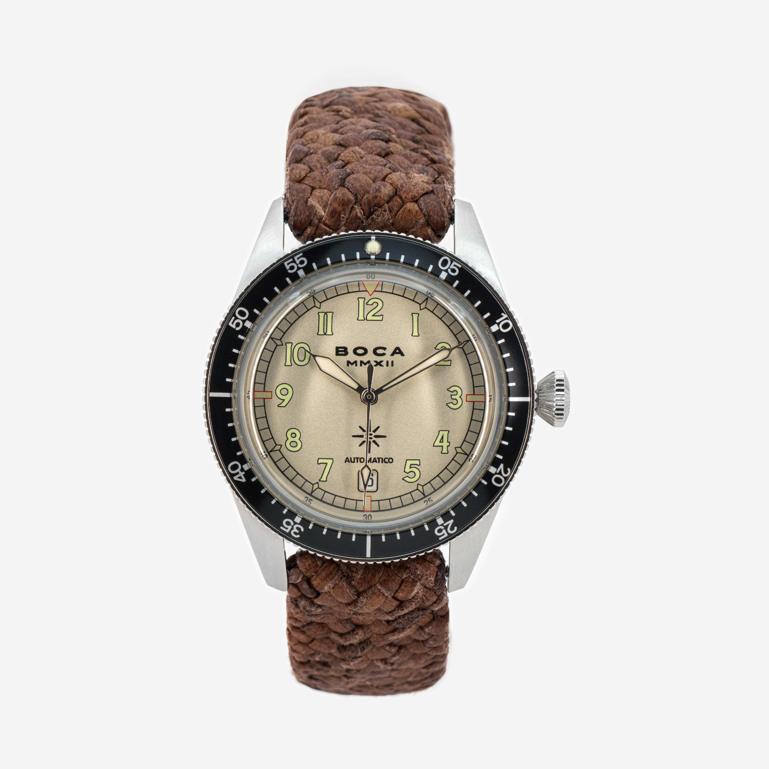 Coiba Automatic Ivory with Tobacco Wristband