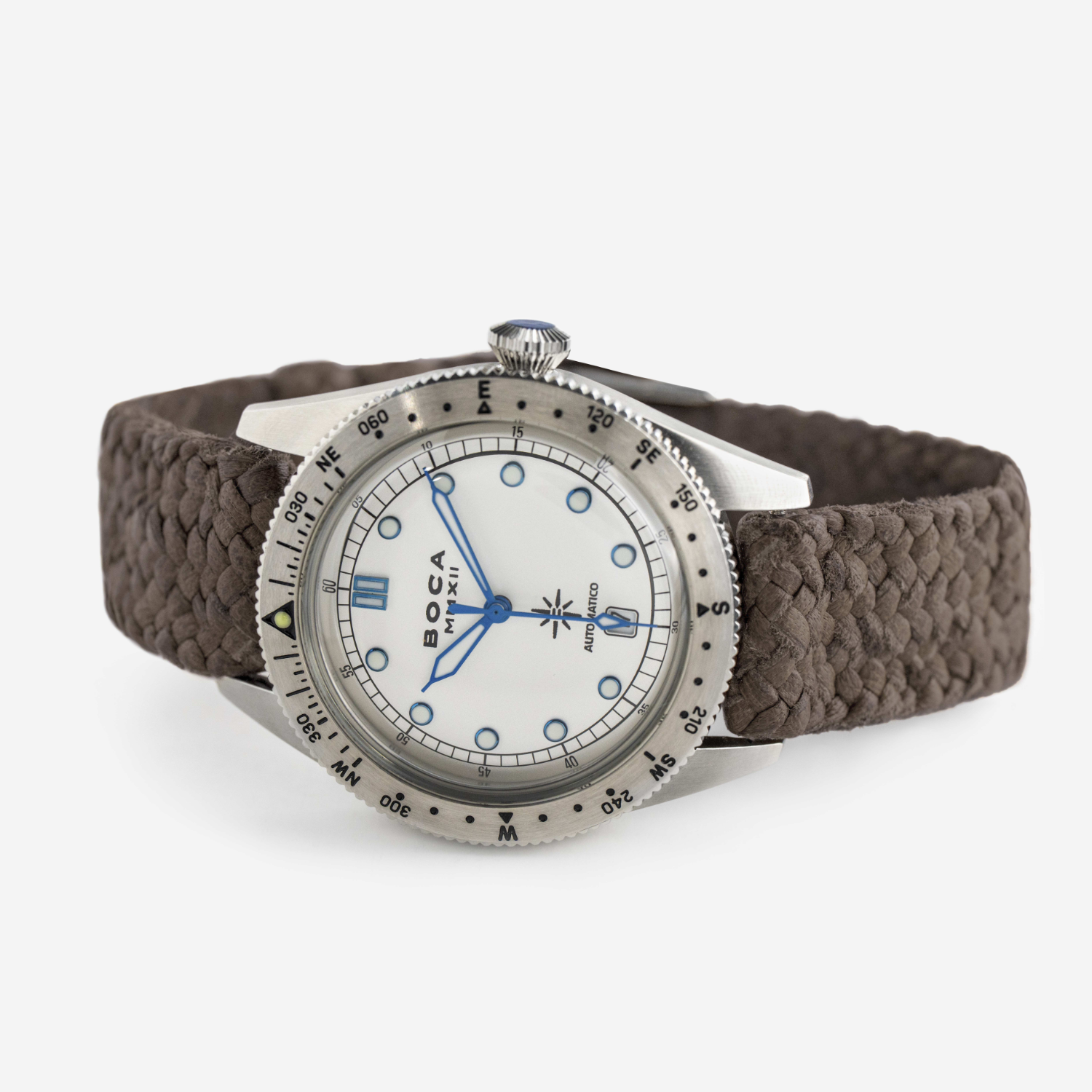 Coiba Automatic White with Brown Wristband