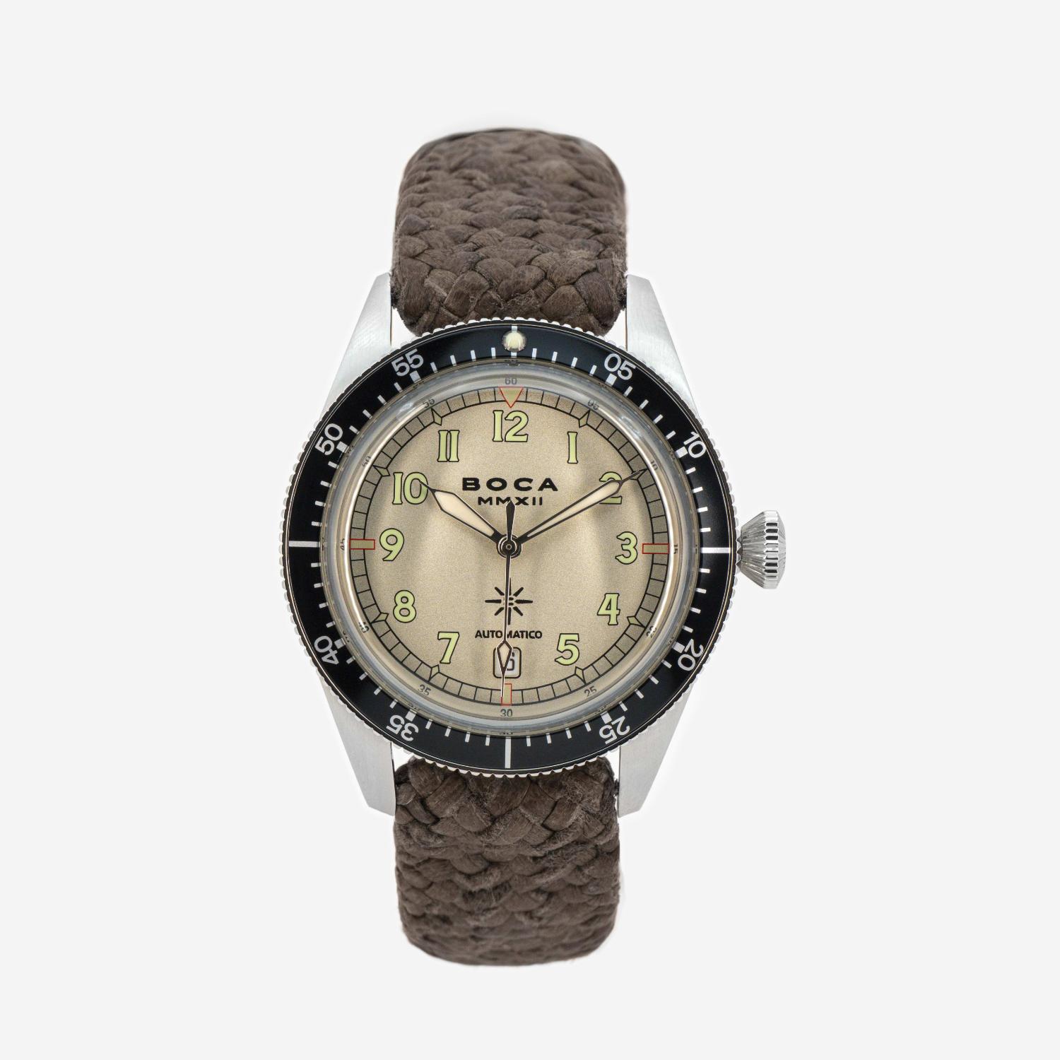 Coiba Automatic Ivory with Brown Wristband