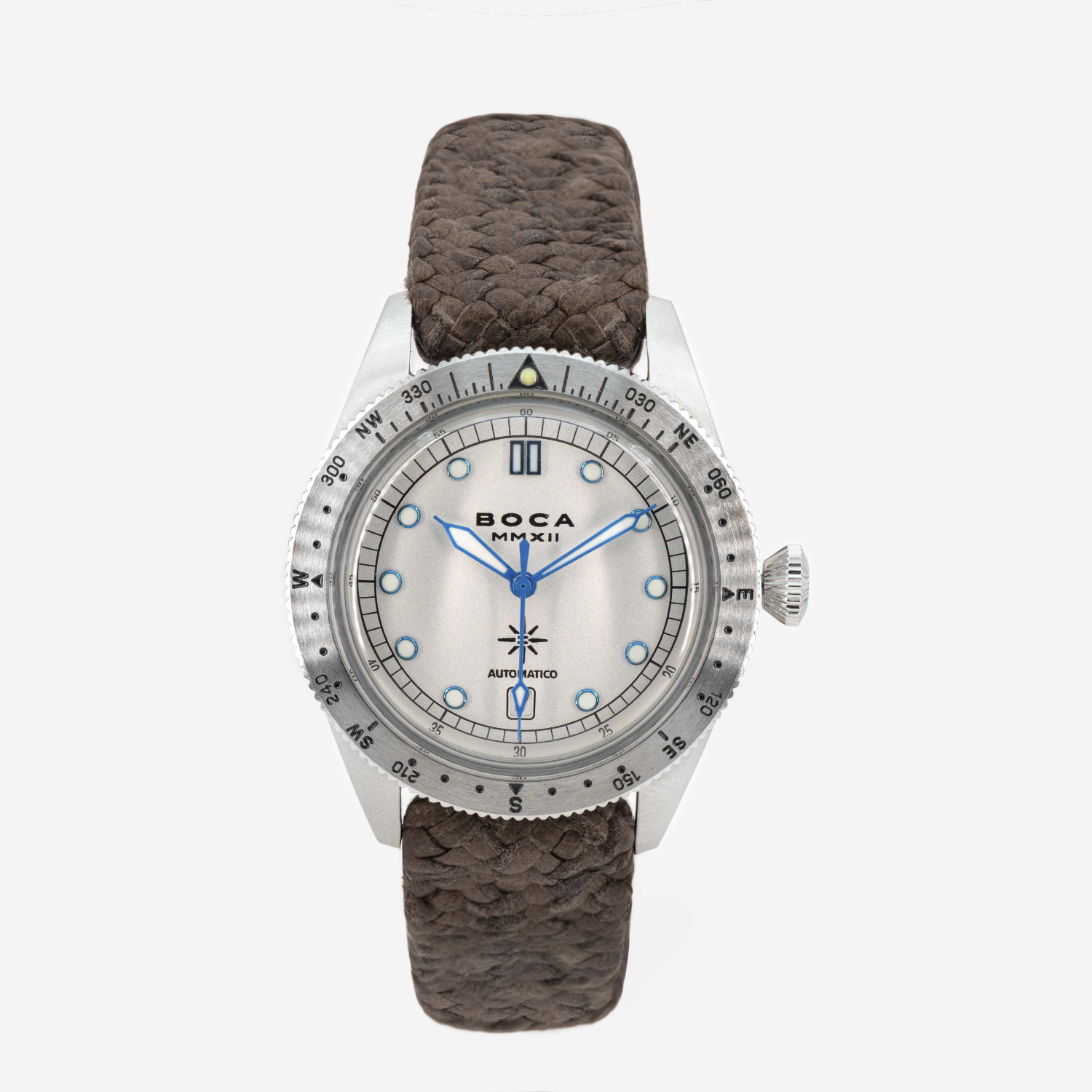 Coiba Automatic White with Brown Wristband