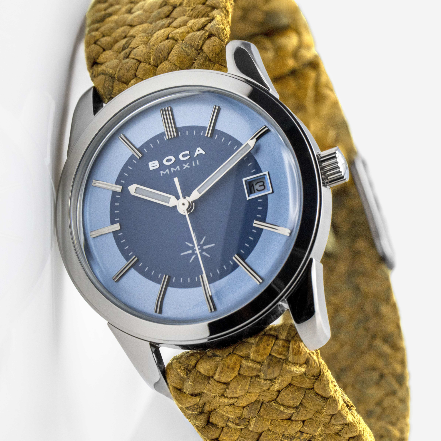 Heritage Light Blue with Camel Wristband