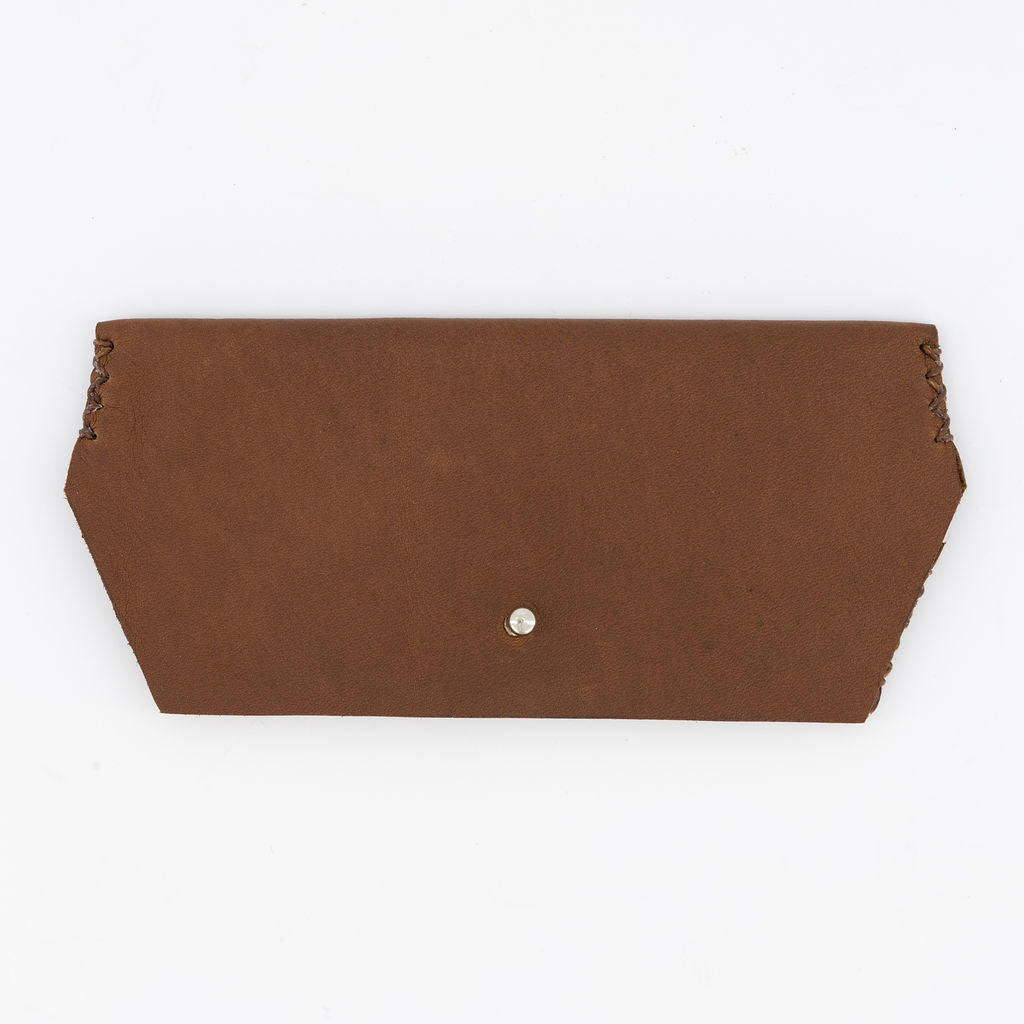 Leather sunglasses case - Brown