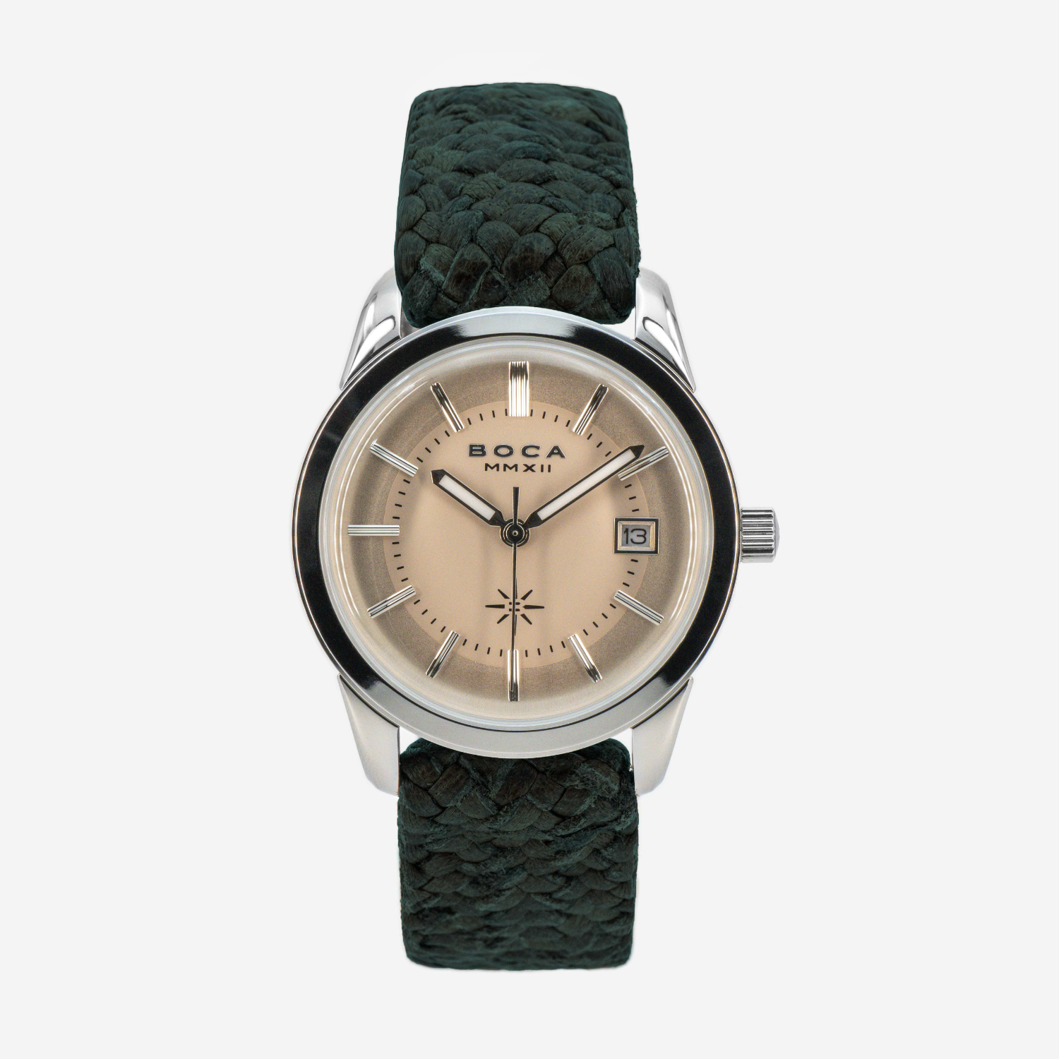 Heritage Ivory with Forest Green Wristband