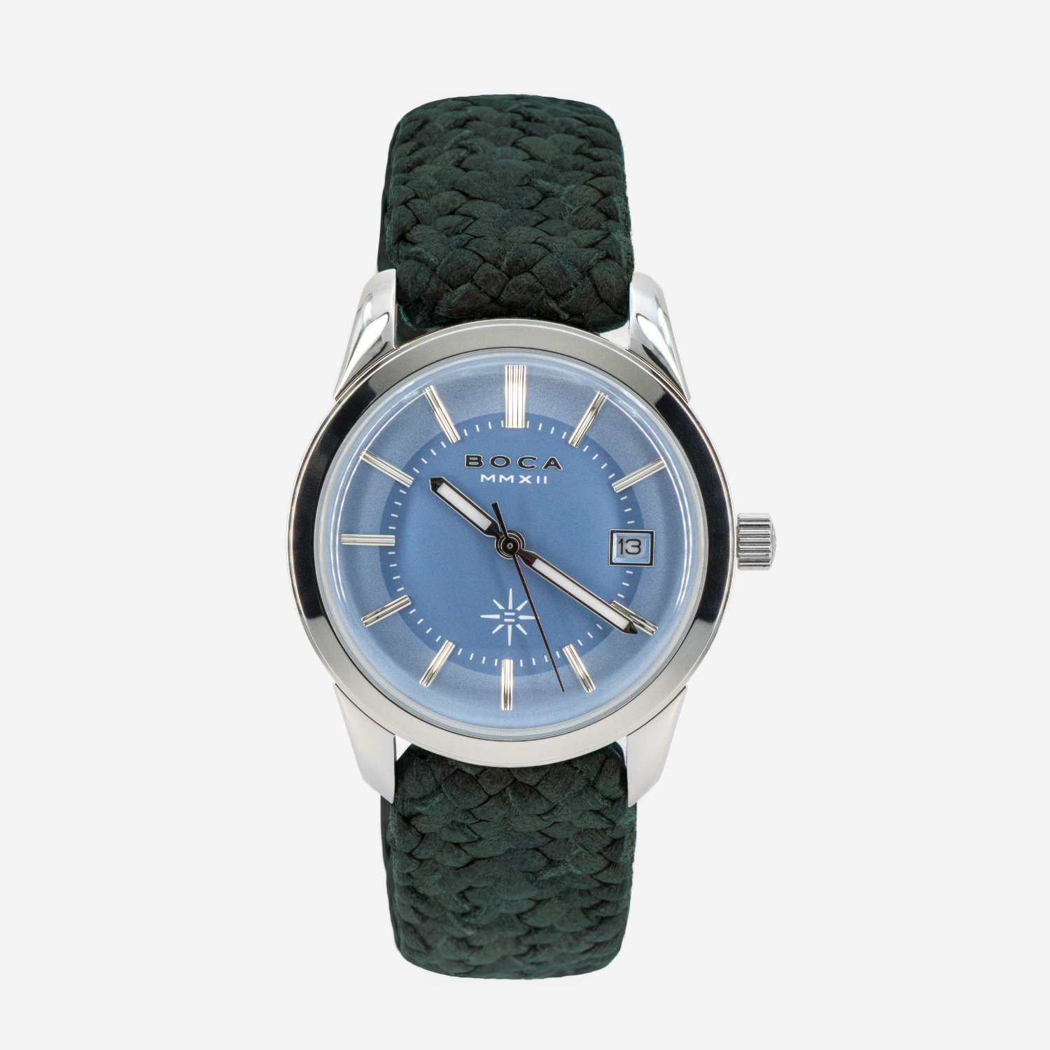 Heritage Light Blue with Forest Green Wristband