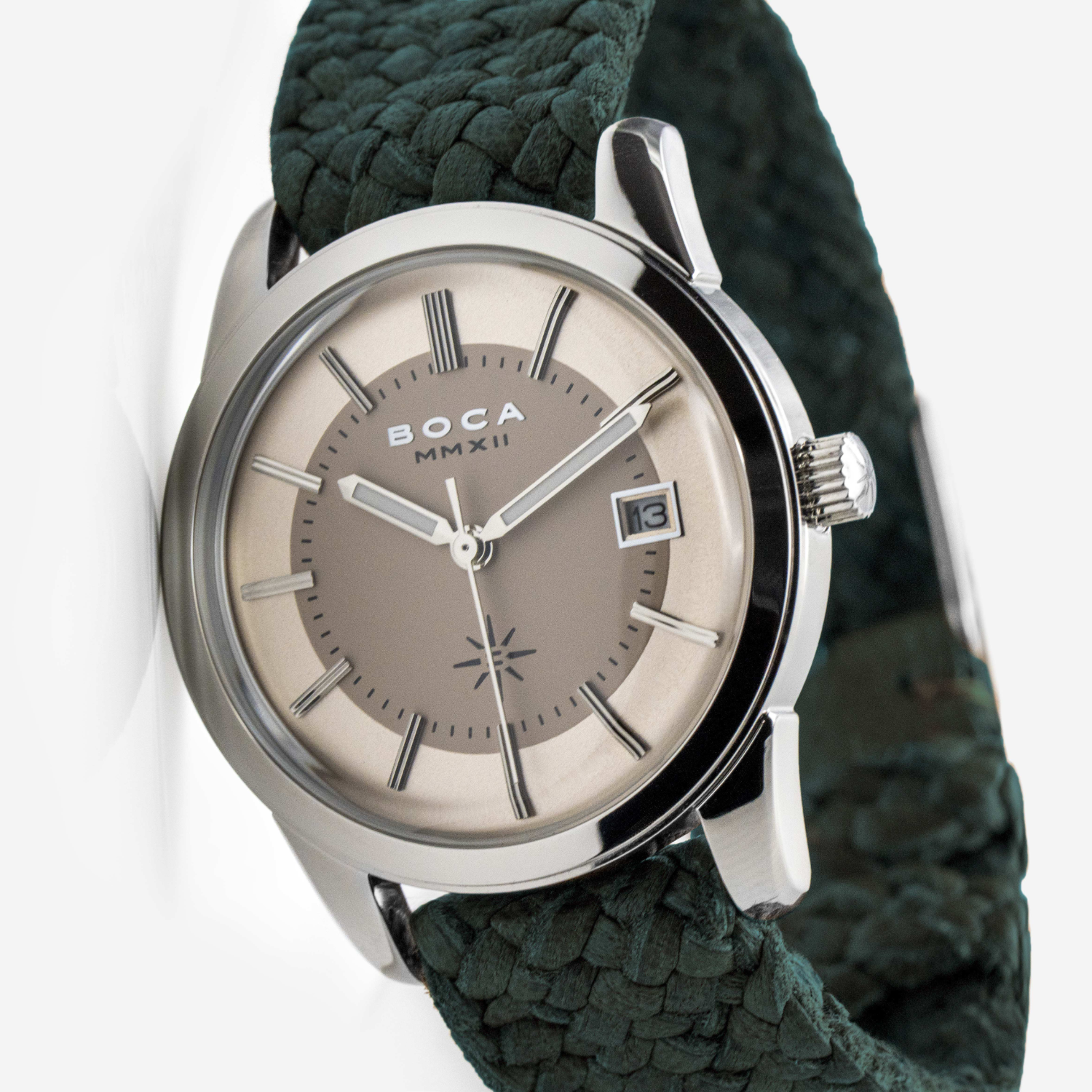 Heritage Ivory with Forest Green Wristband