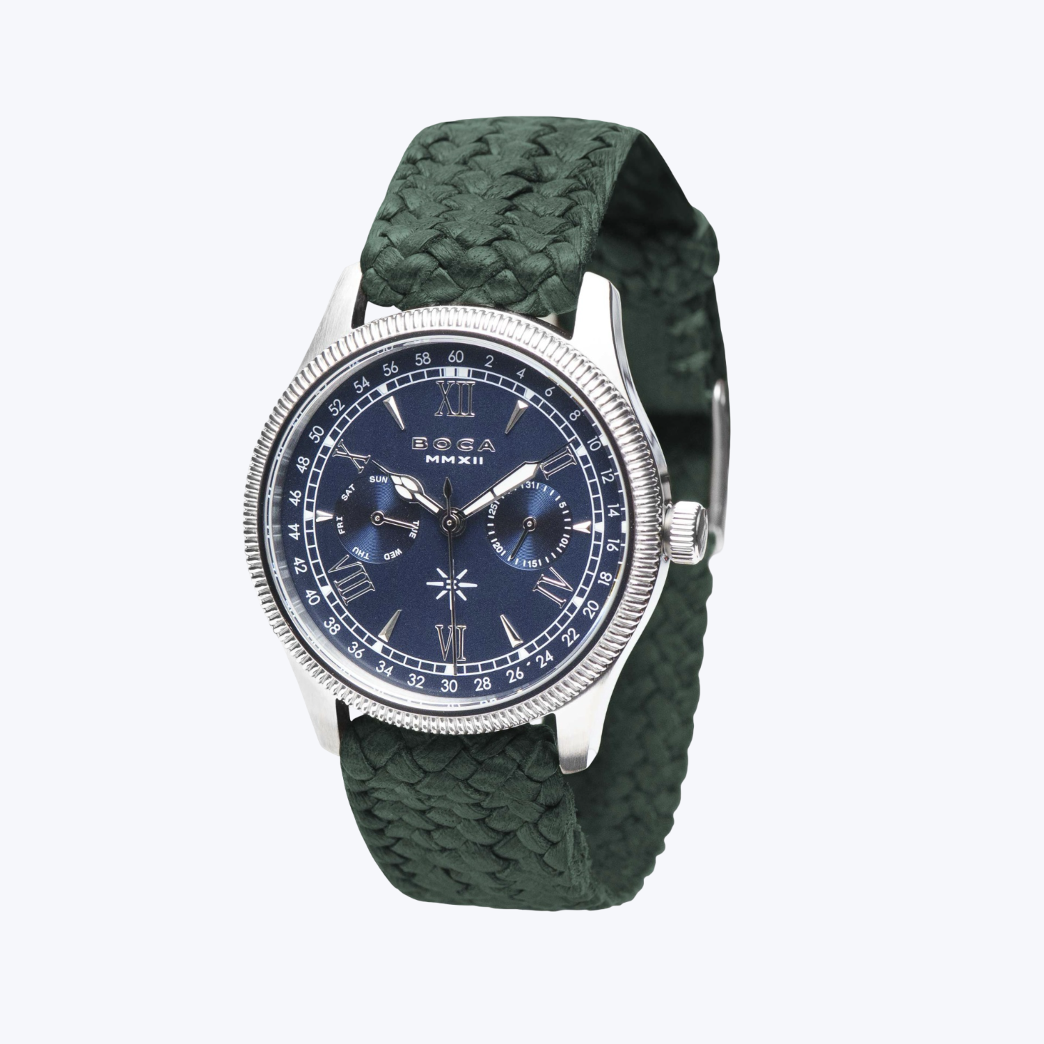 Imperiale Blue with Forest Green Wristband
