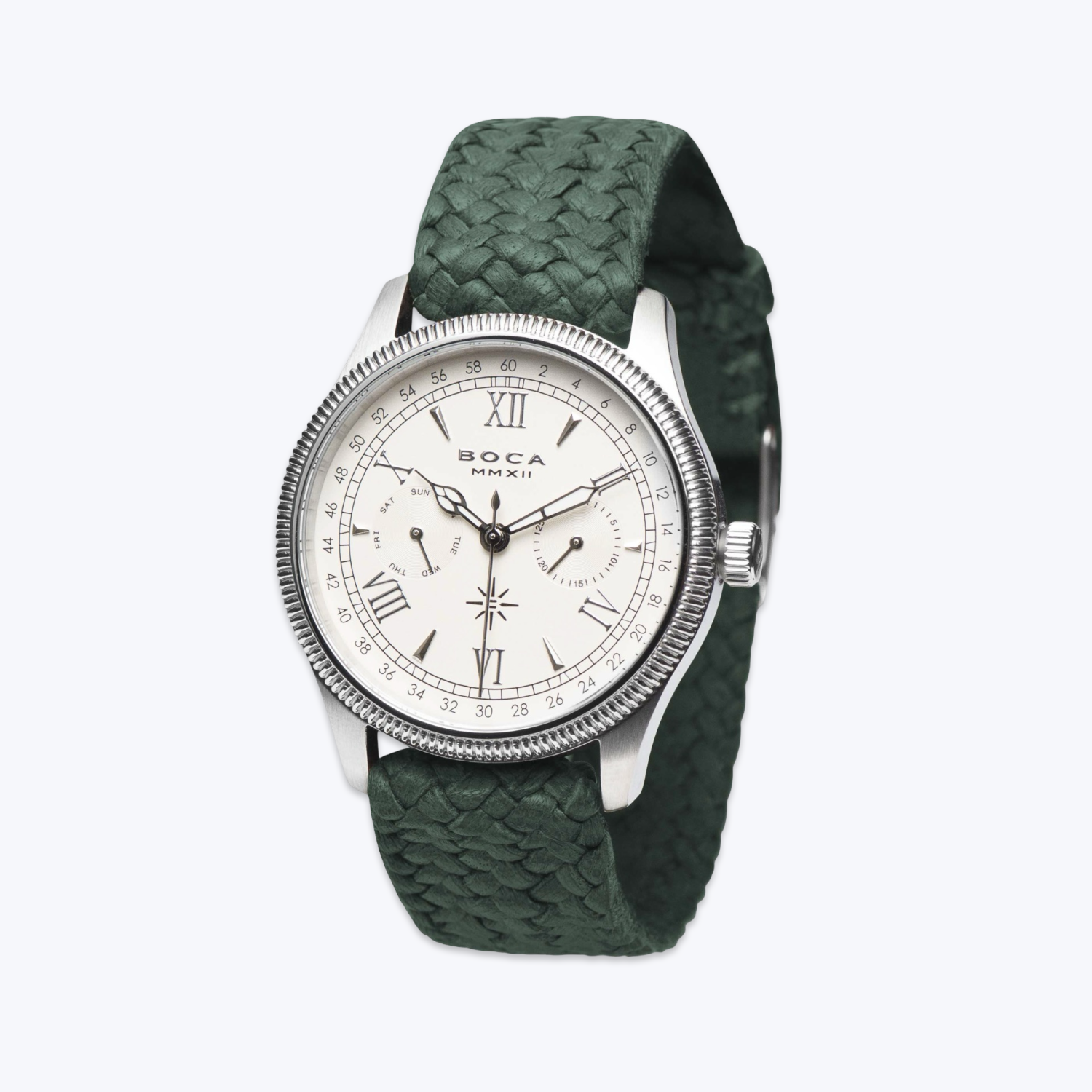 Imperiale Ivory with Forest Green Wristband