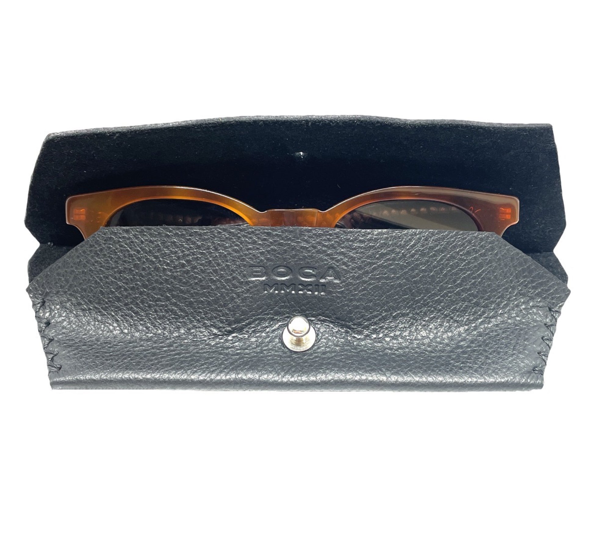 Leather sunglasses case