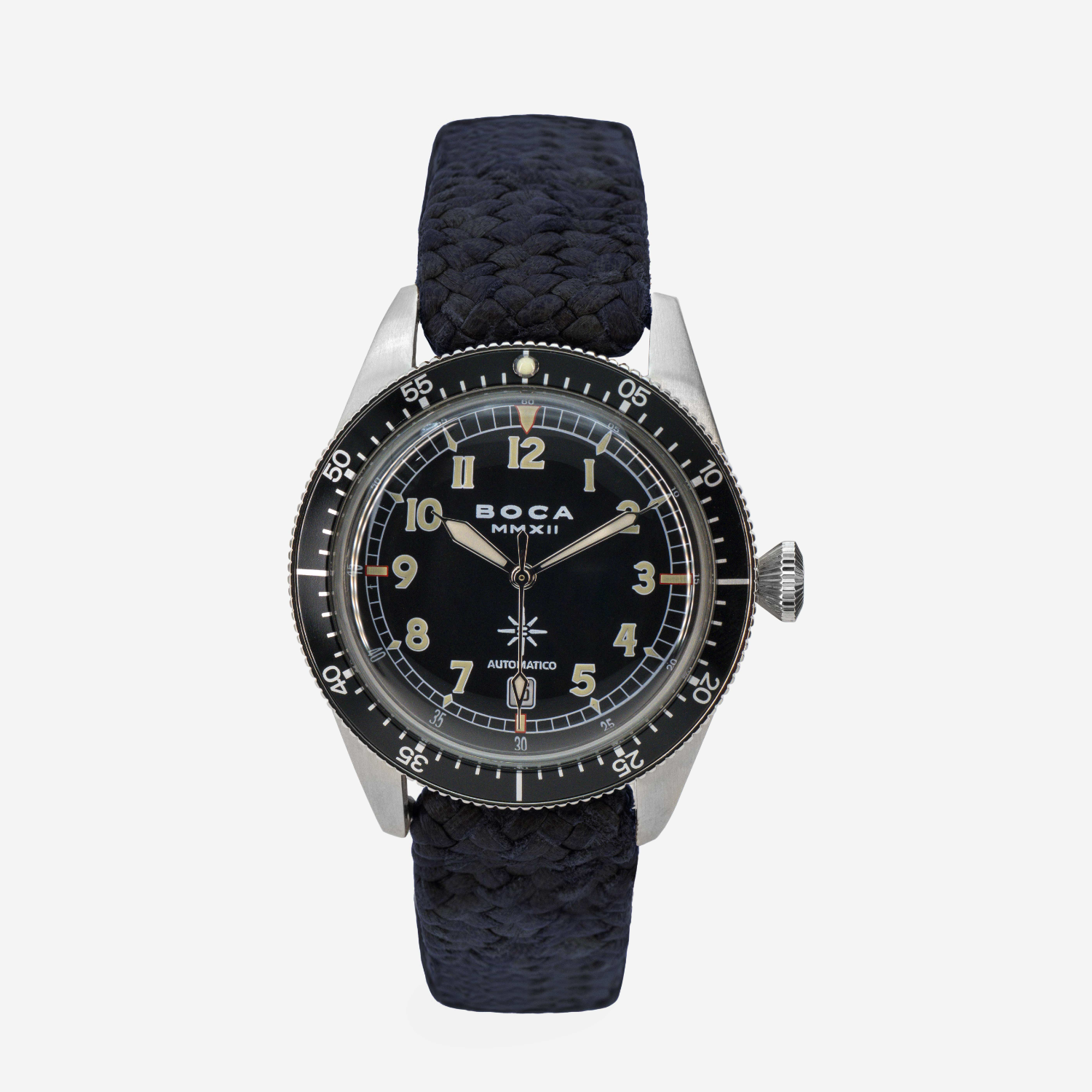 Coiba Automatic Black with Night Blue Wristband
