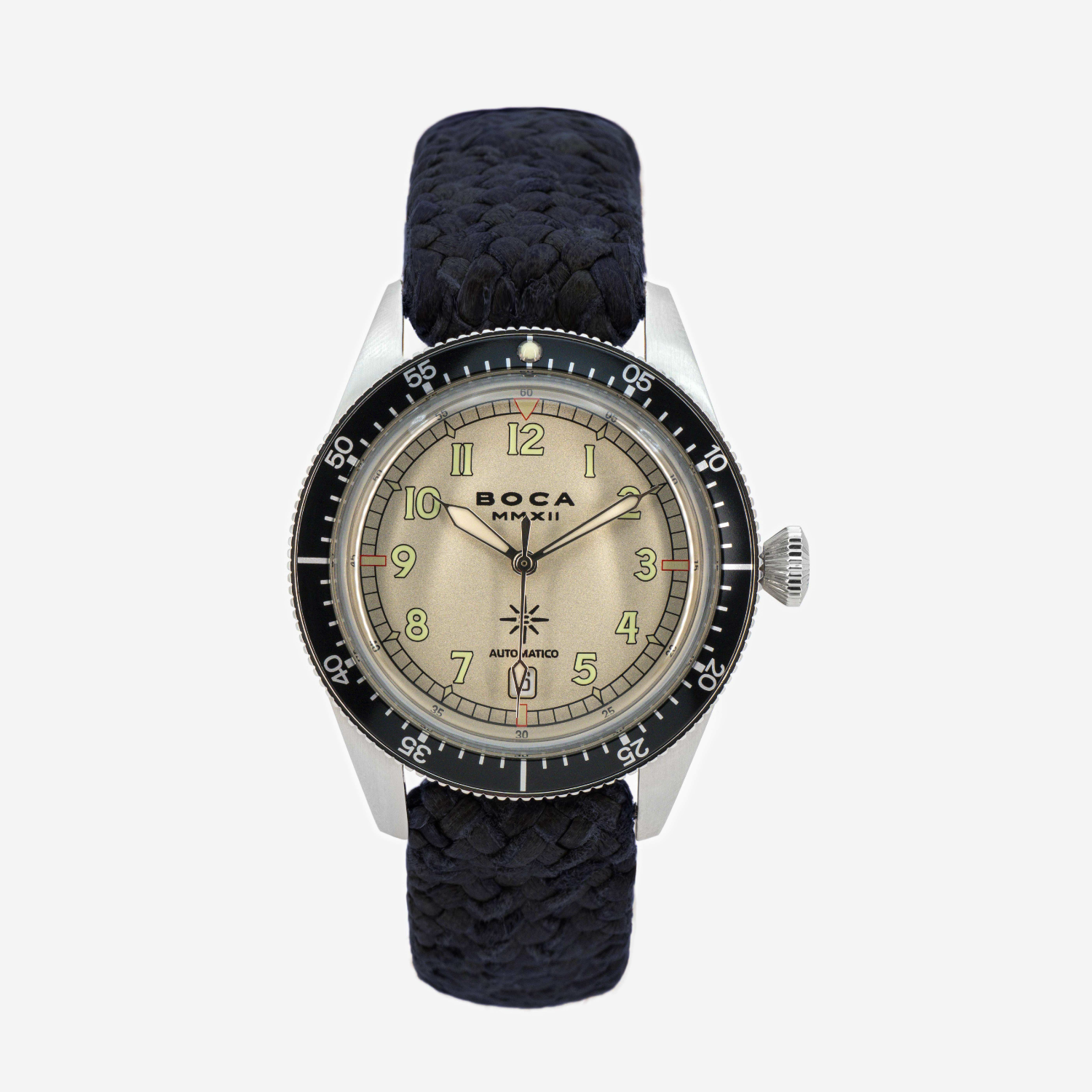 Coiba Automatic Ivory with Night Blue Wristband