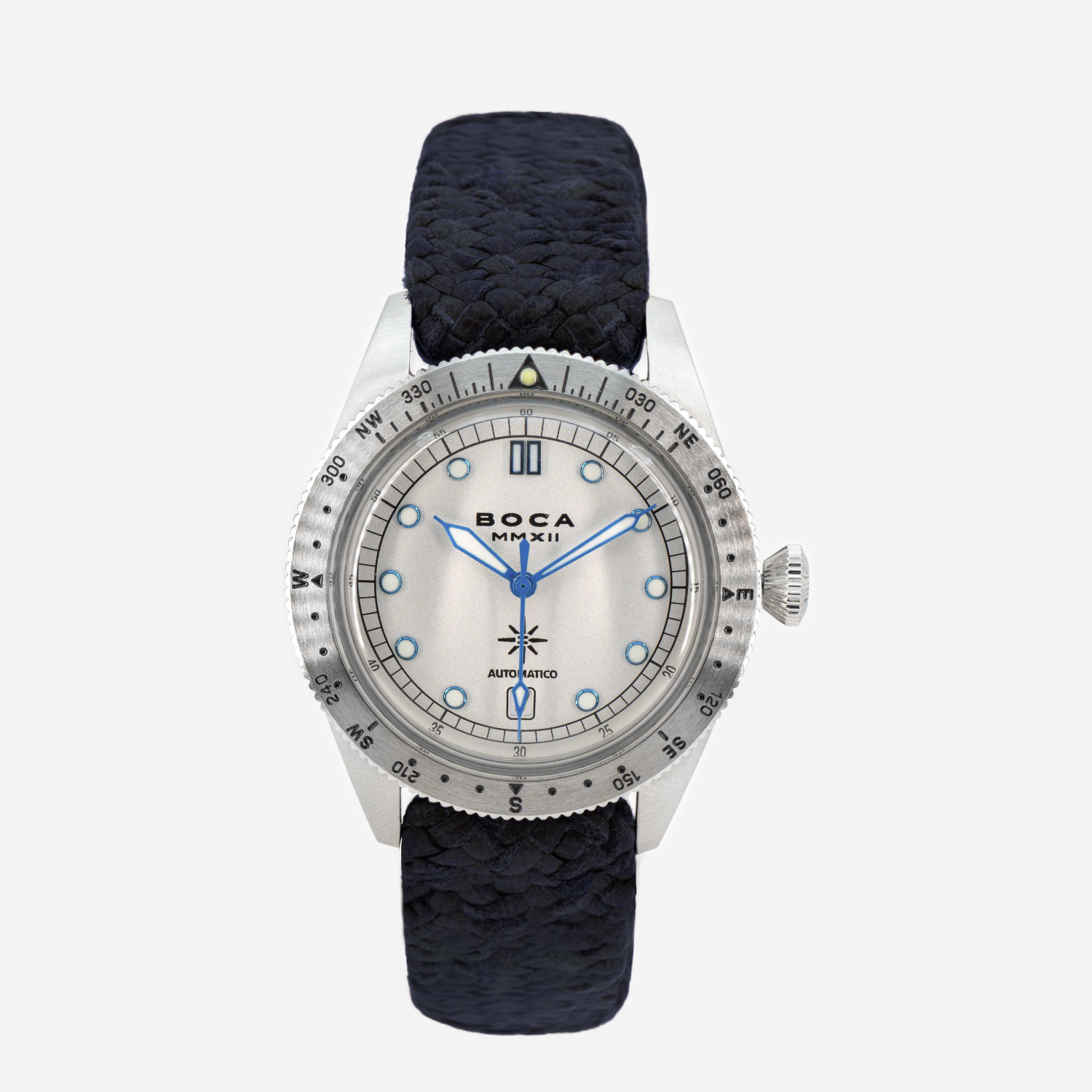 Coiba Automatic White with Night Blue Wristband