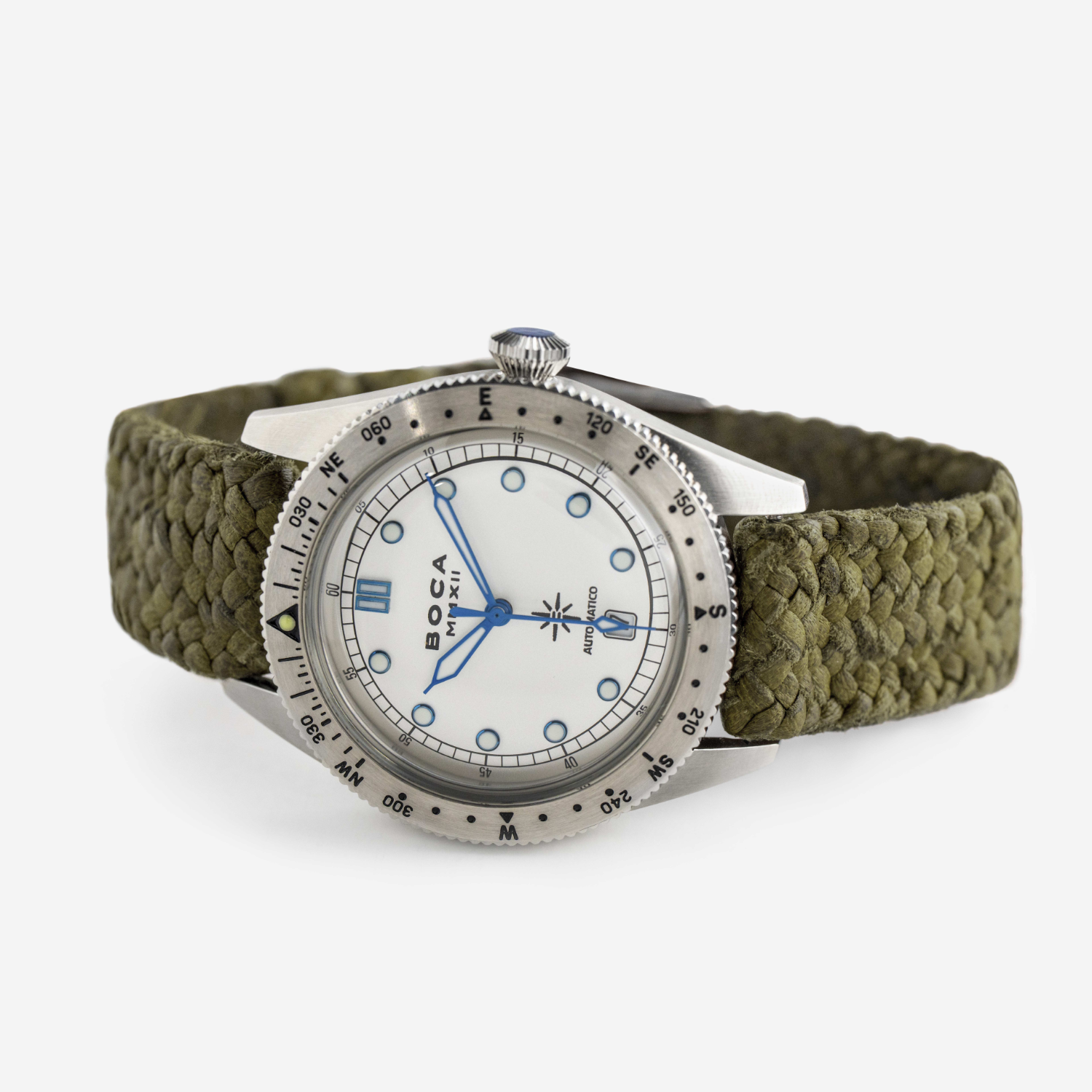 Coiba Automatic White with Olive Wristband