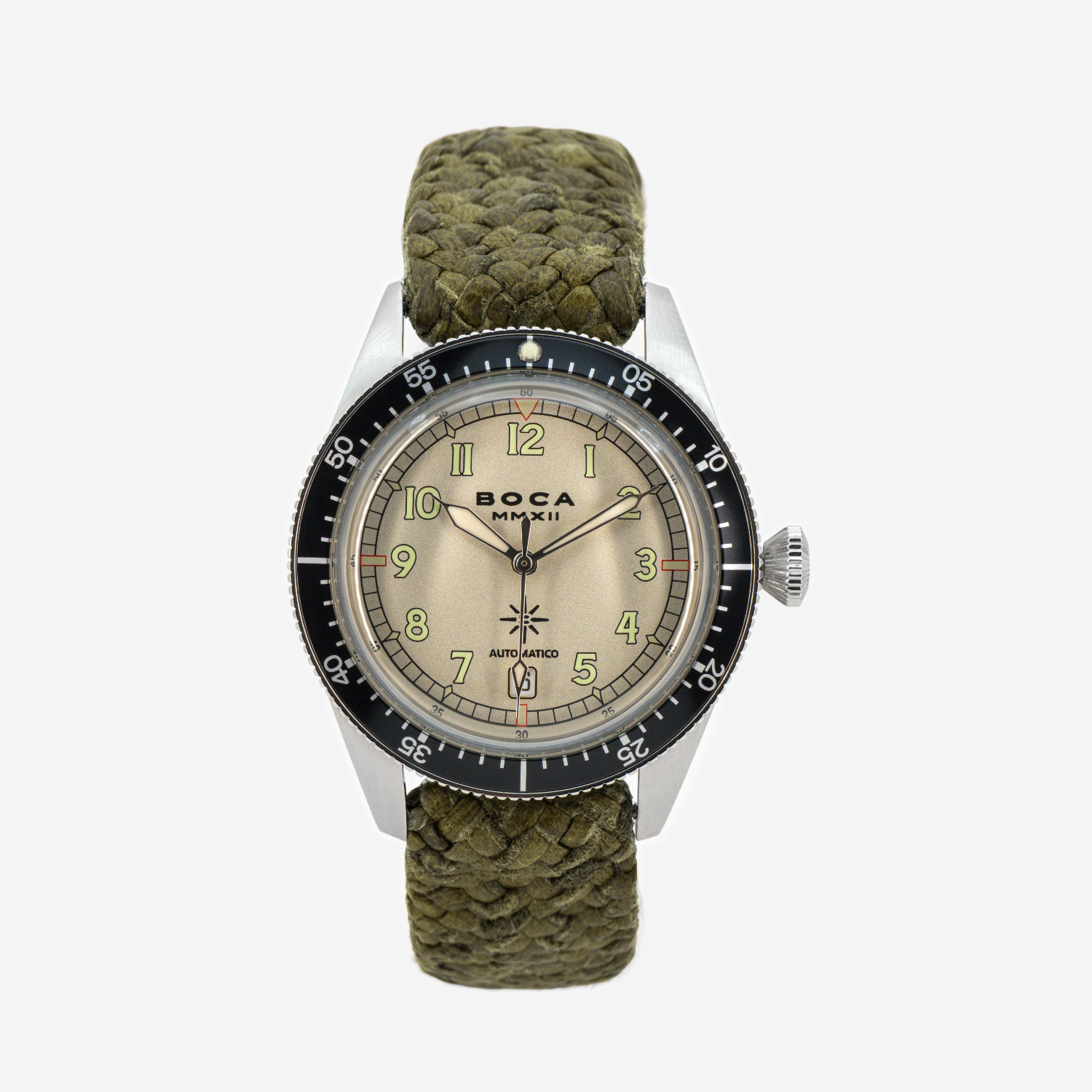 Coiba Automatic Ivory with Olive Wristband