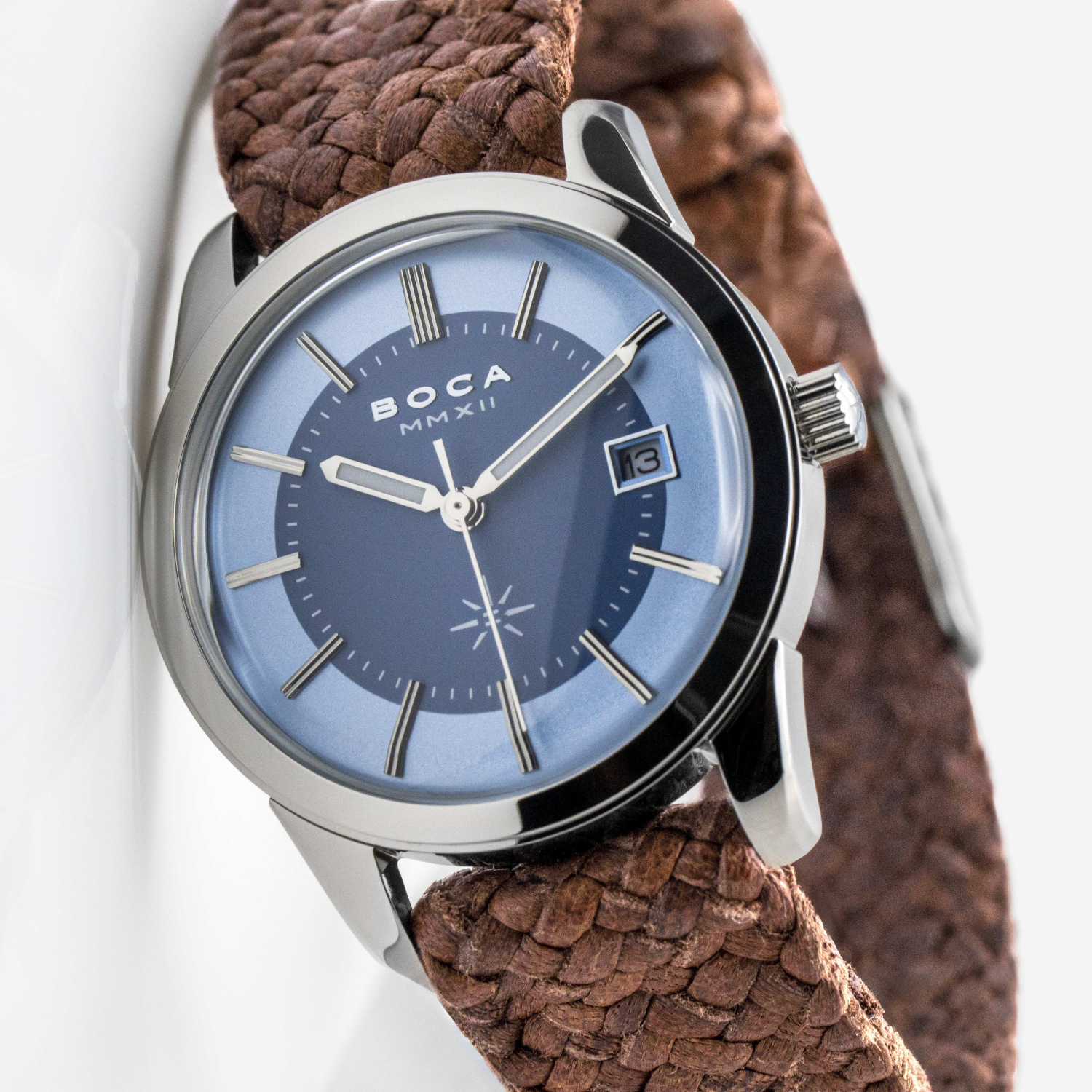 Heritage Light Blue with Tobacco Wristband