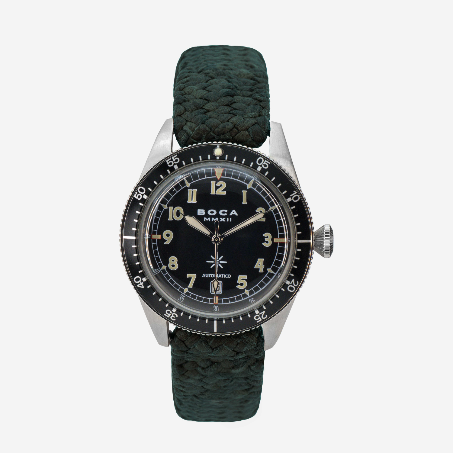 Coiba Automatic Black with Forest Green Wristband