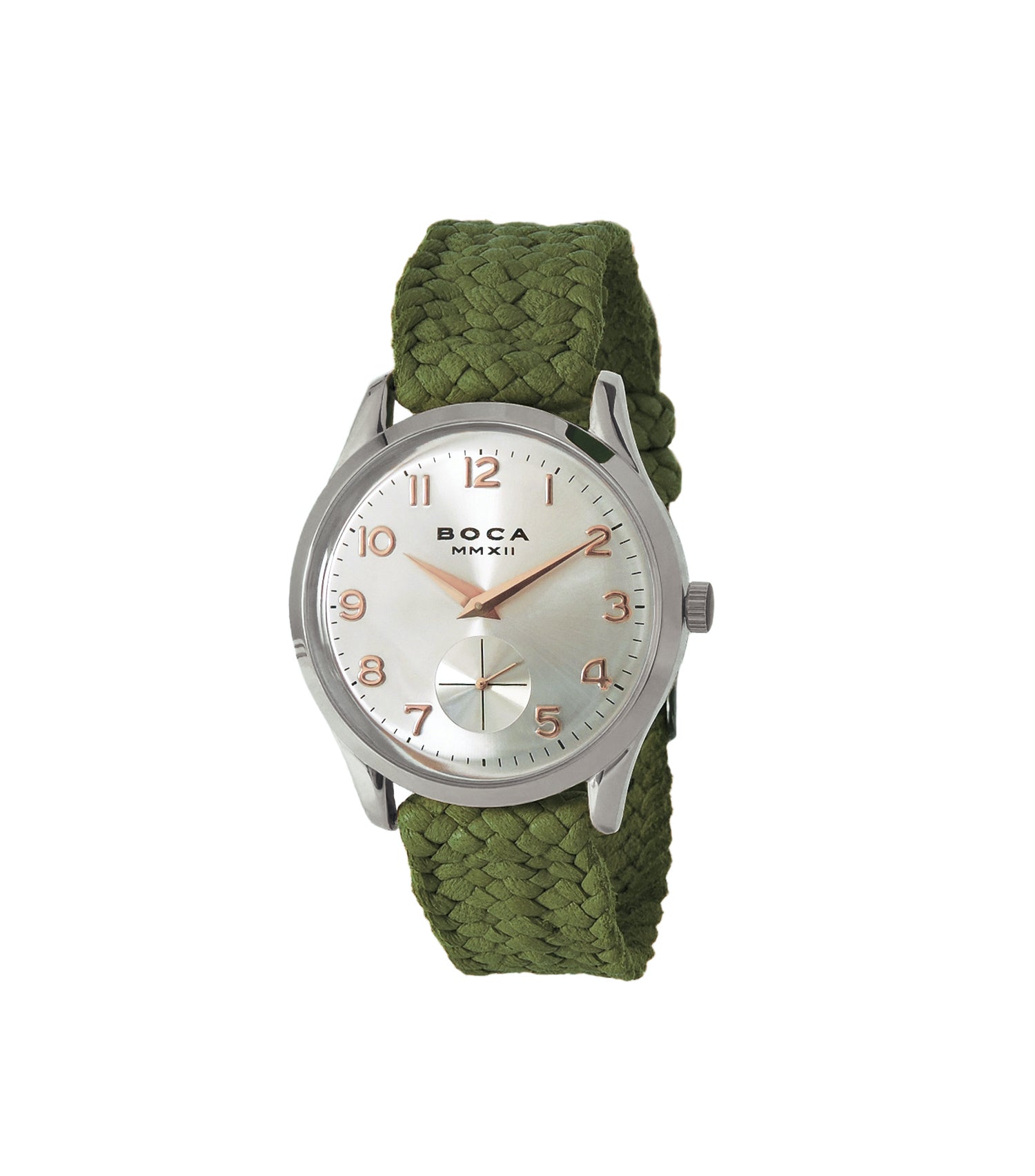 CRUZ SILVER ROSE WITH OLIVE WRISTBAND
