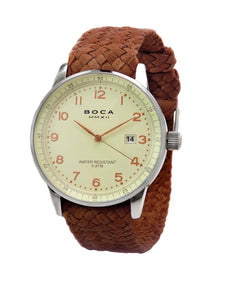 Grand Traveler Beige Beige -  Bright Tobacco Wristband - BOCA MMXII - Official website