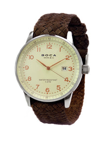 Grand Traveler Beige Beige - Brown Wristband - BOCA MMXII - Official website