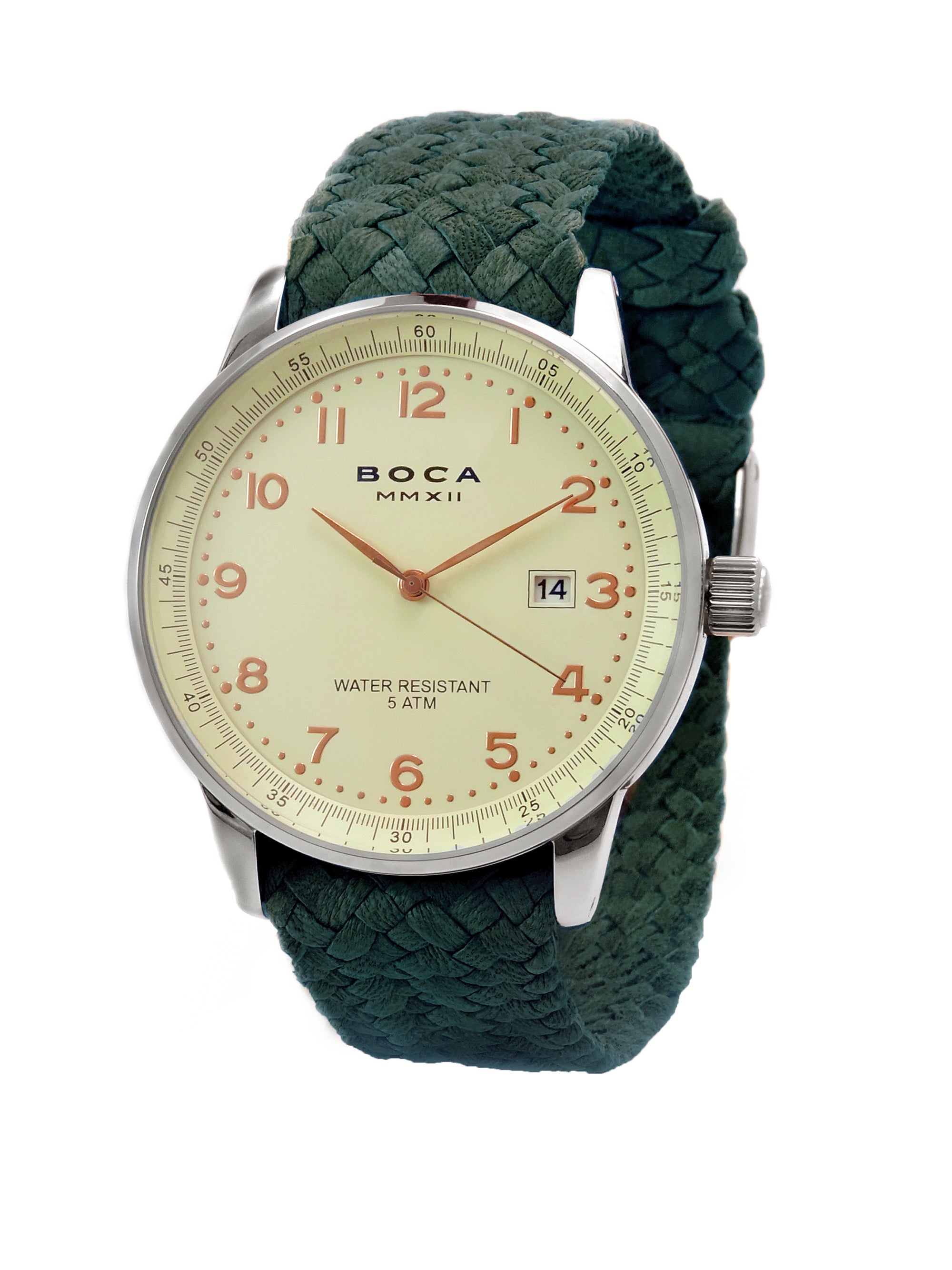 Grand Traveler Beige Beige -  Forest Green Wristband - BOCA MMXII - Official website
