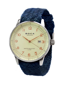 Grand Traveler Beige Beige - Night Blue Wristband - BOCA MMXII - Official website