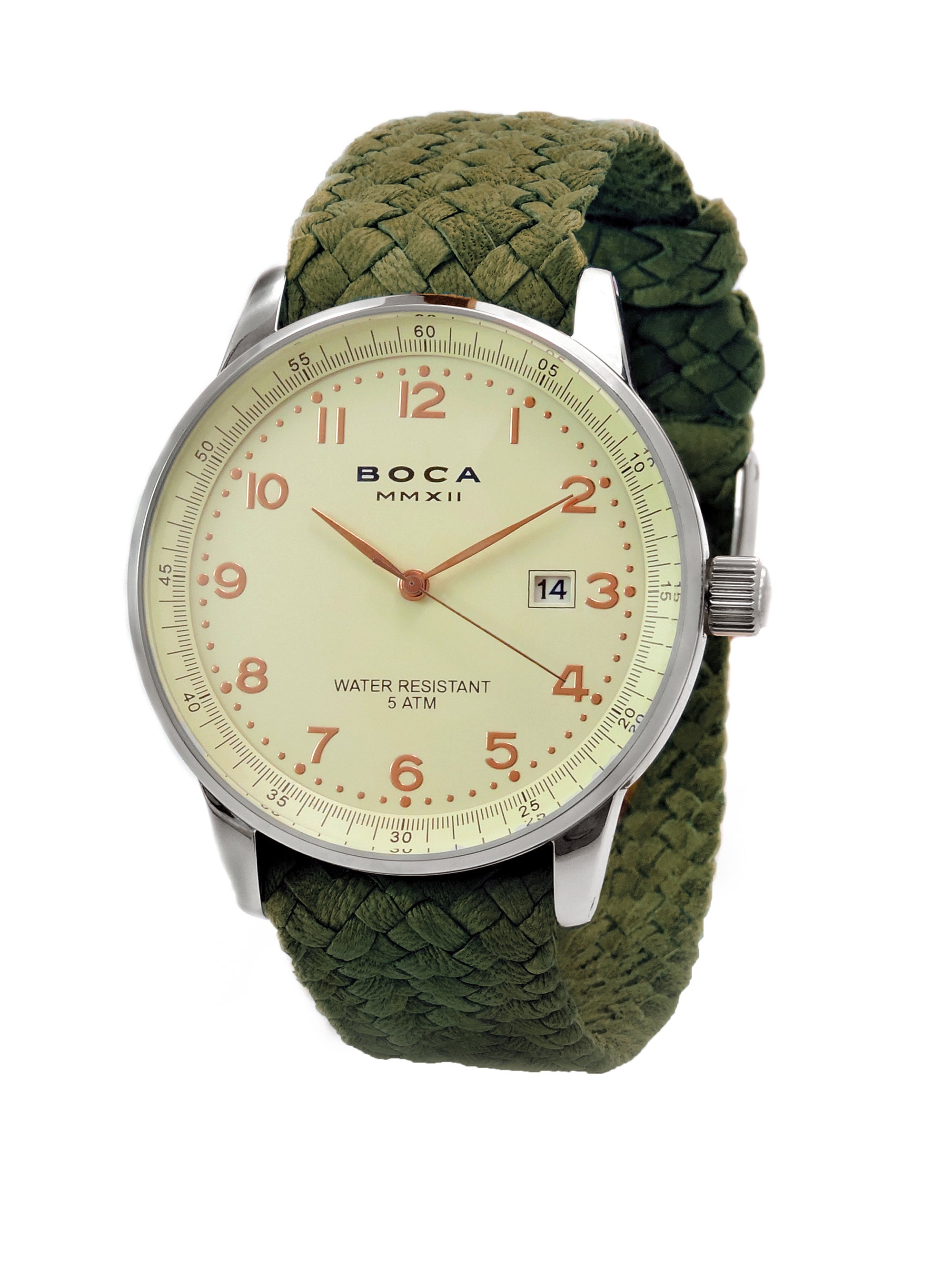 Grand Traveler Beige Beige - Olive Wristband - BOCA MMXII - Official website