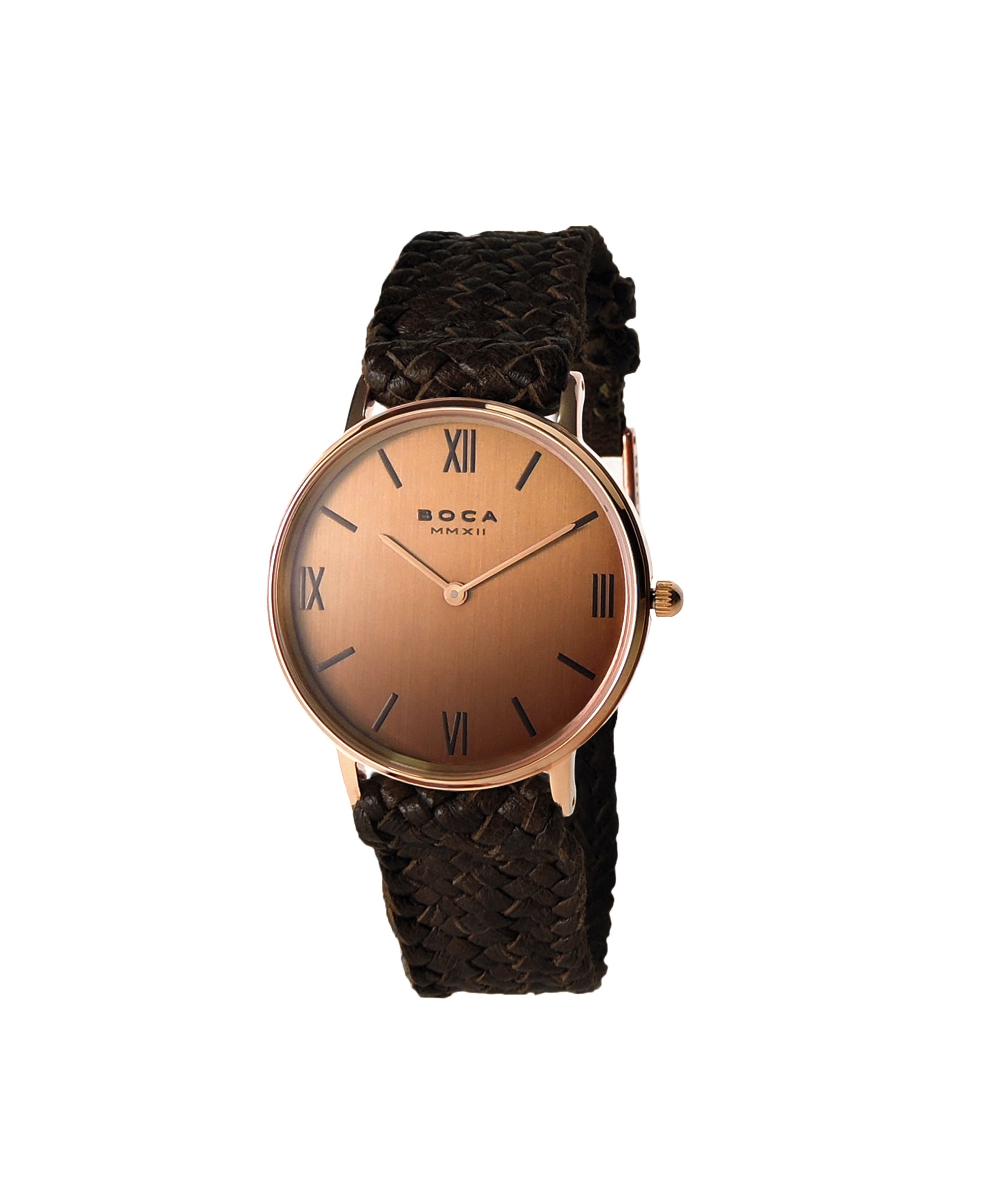 Montalban Small Rose Gold - Brown Wristband