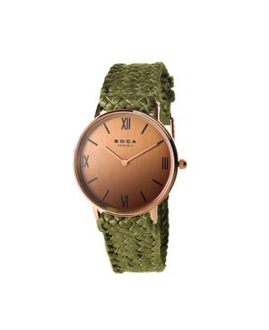 Montalban Small Rose Gold - Olive Wristband