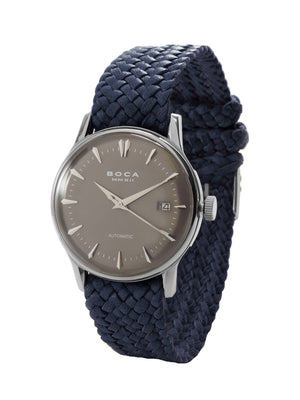 Riviera Grey Automatic - Night Blue Wristband