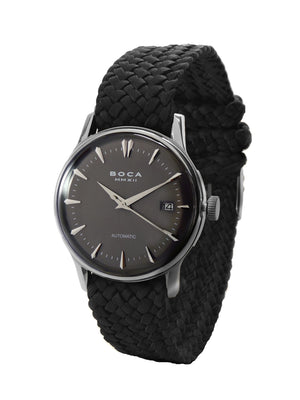 Riviera Black Automatic - Black Wristband - BOCA MMXII - Official website