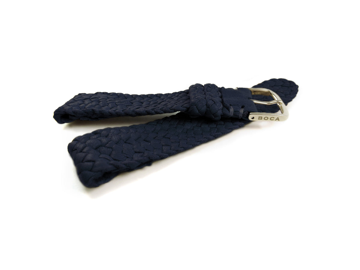 Night Blue leather watch strap - BOCA MMXII - Official website